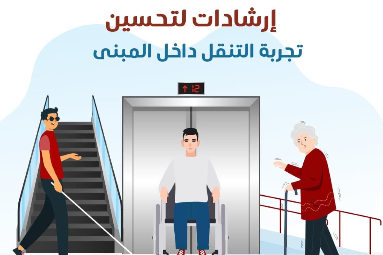الوصول للجميع : إرشادات لتحسين تجربة التنقل داخل المبنى